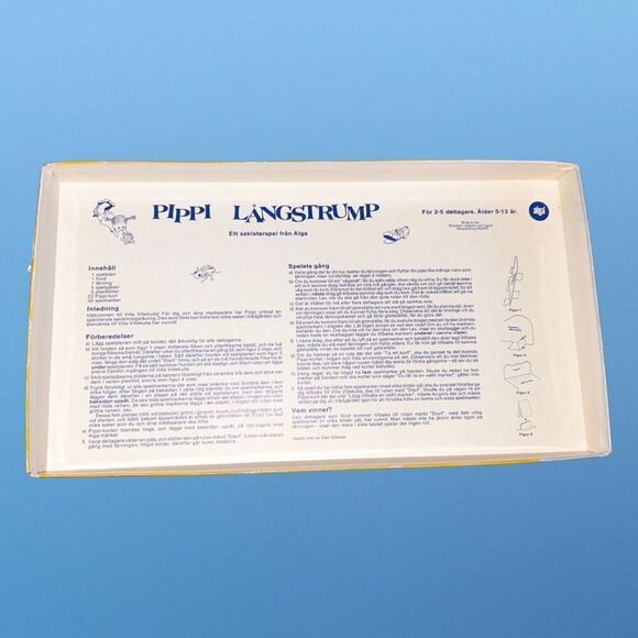 Vintage 1984 Pippi Longstocking "Pippi Langstrump" Danish Board Game  COMPLETE - Picture 3 of 6
